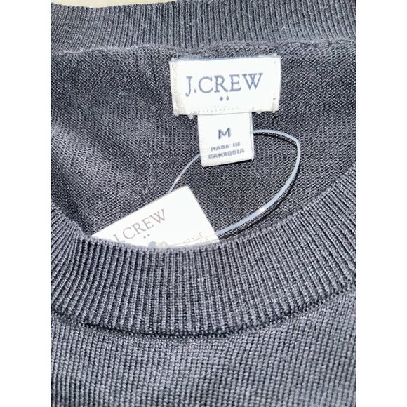 J.Crew Womens Short Sleeve Cotton Crewneck Sweater in Black Size M CF384 - Picture 5 of 9